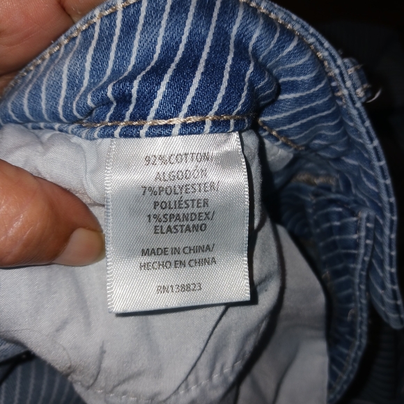 Idyllwind Women's Blue High Rise Striped Jeans - Picture 6 of 9